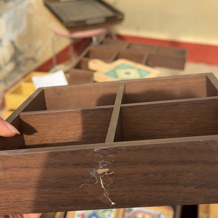 瑕疵胡桃色，四宫格拍下不退不换