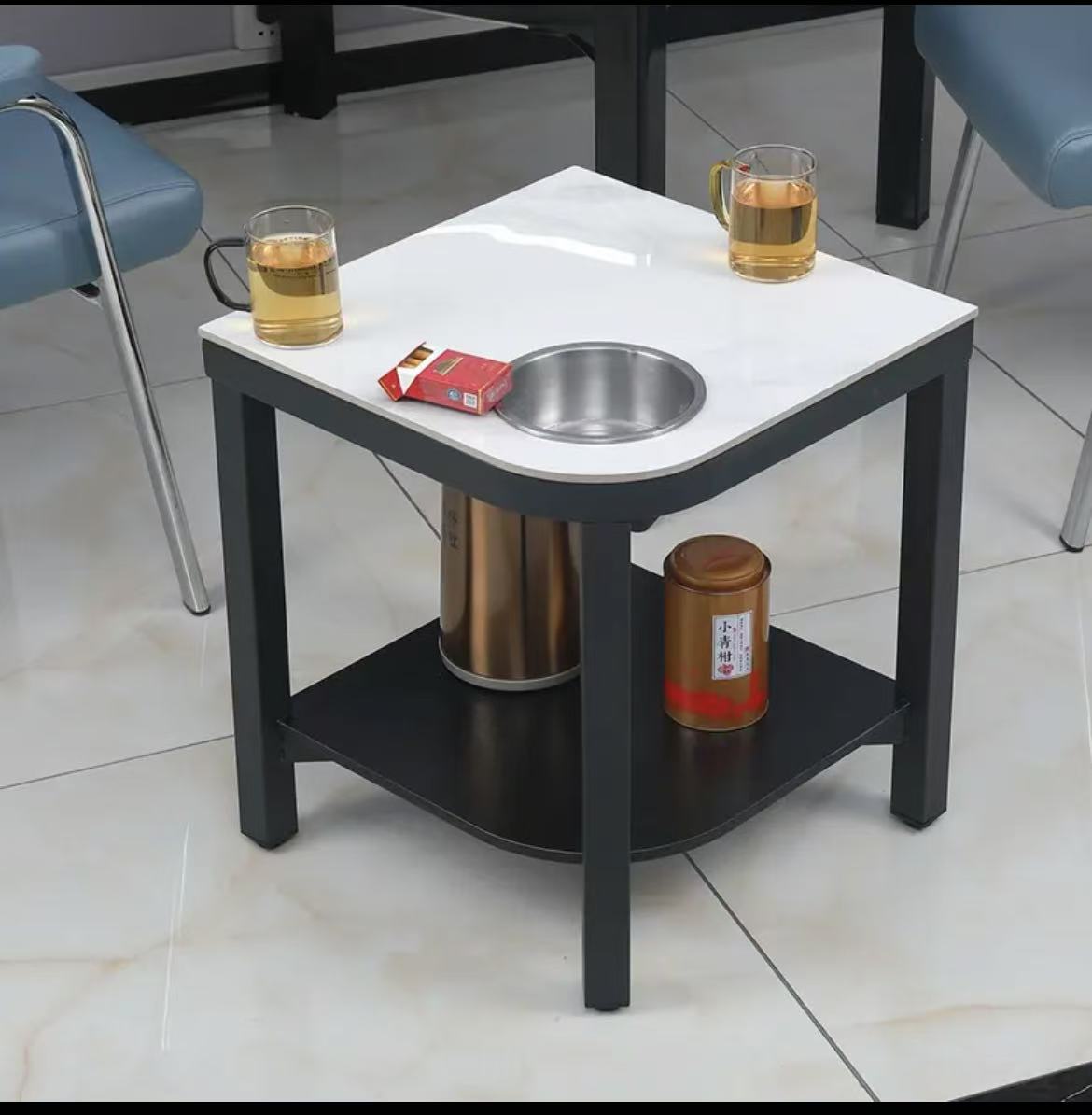 简约茶几麻将机扇形简约收纳盒极简北欧