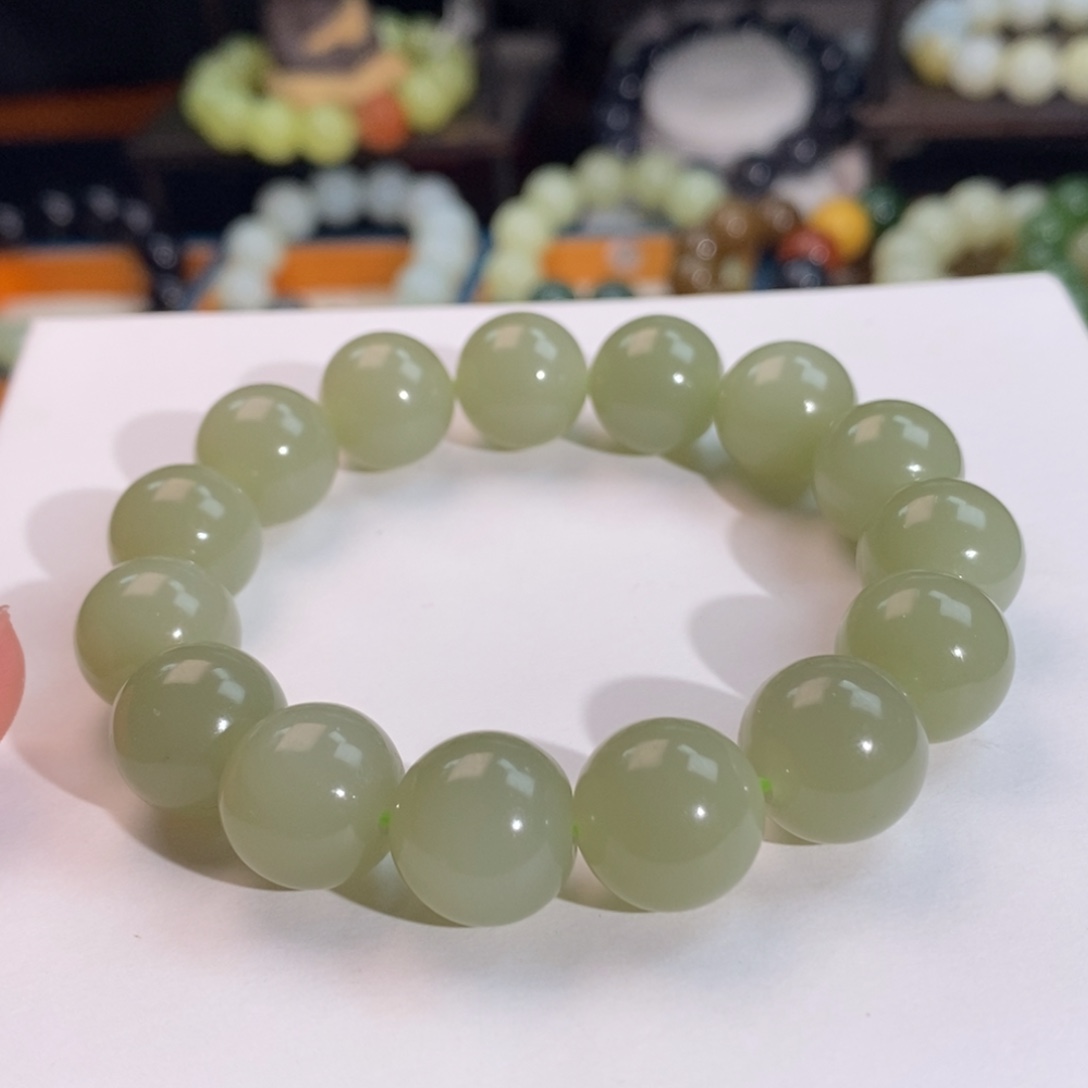 和田玉手串未镶嵌Z14