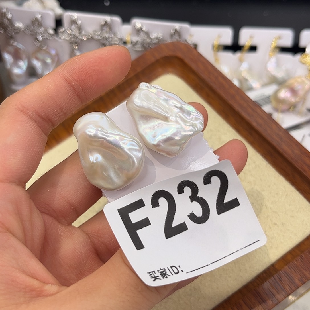 耳饰银S925镶嵌淡水珍珠