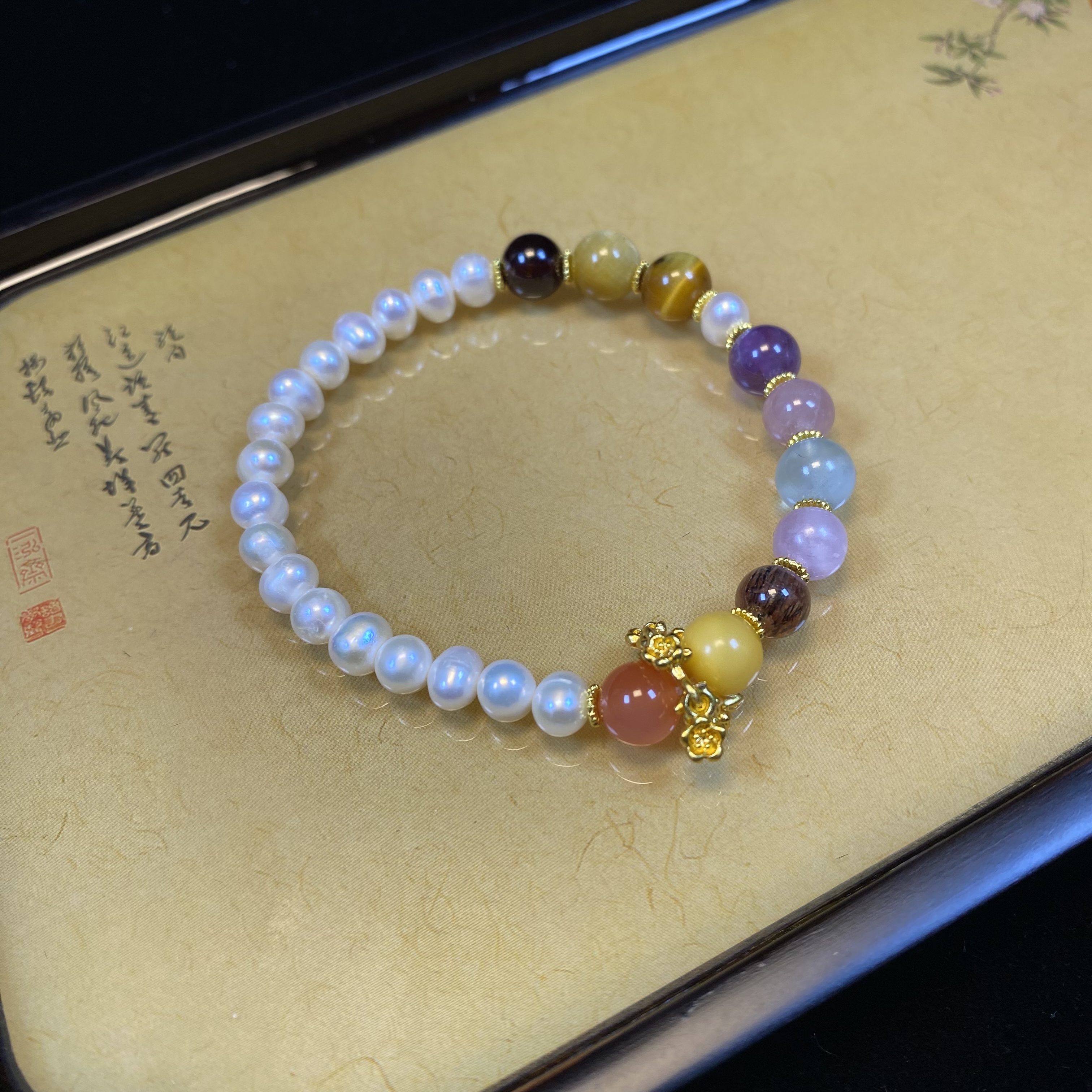 天然淡水珍珠多宝手串轻奢手链-3011