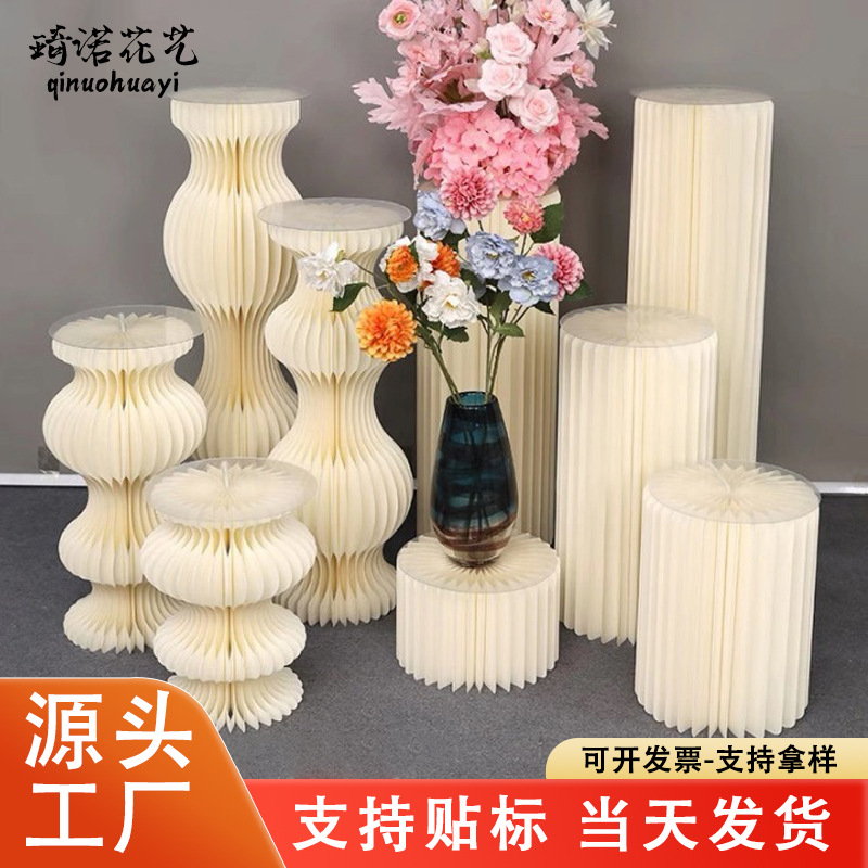 新款婚庆道具罗马柱折柱婚礼圆柱子摆件橱窗布置装饰品