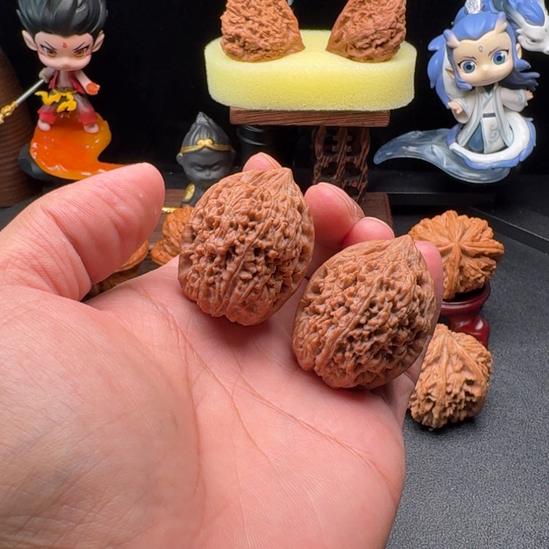 吊坠文玩核桃33×36×40 全品大蒜头文玩核桃把件