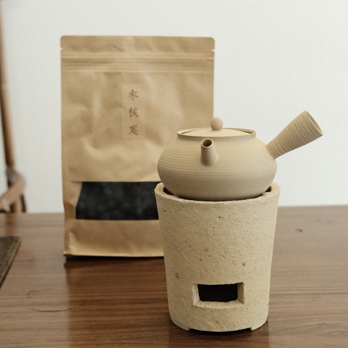 砂铫碳炉套组 | 潮州工夫茶 文人茶器 全手工 松风套组 赠枣核碳