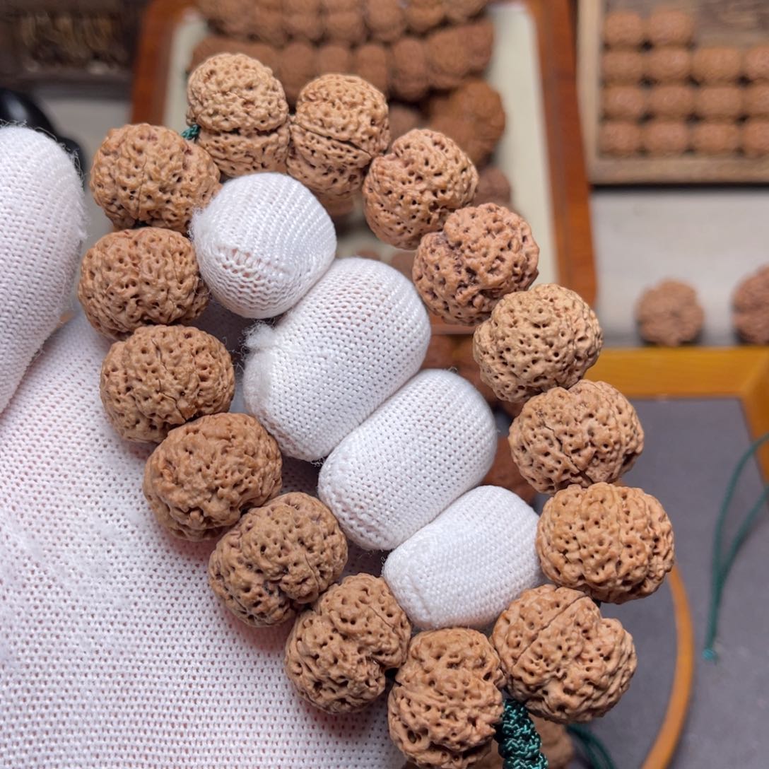 金刚菩提手串梁产区五星针孔蜂窝梅花双龙头货21左右