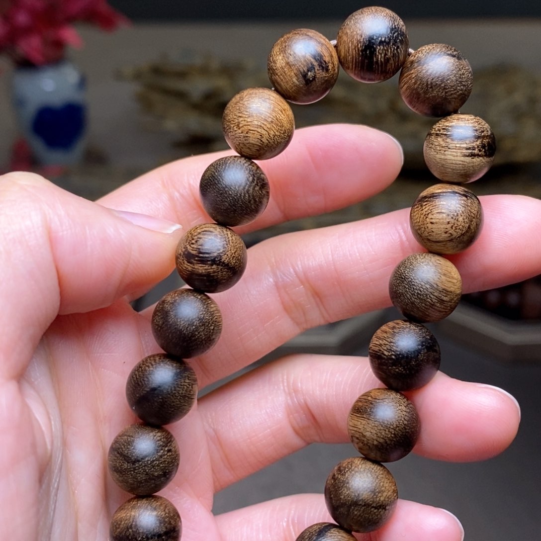 沉香手串越南芽庄黄棋瘤疤1.0