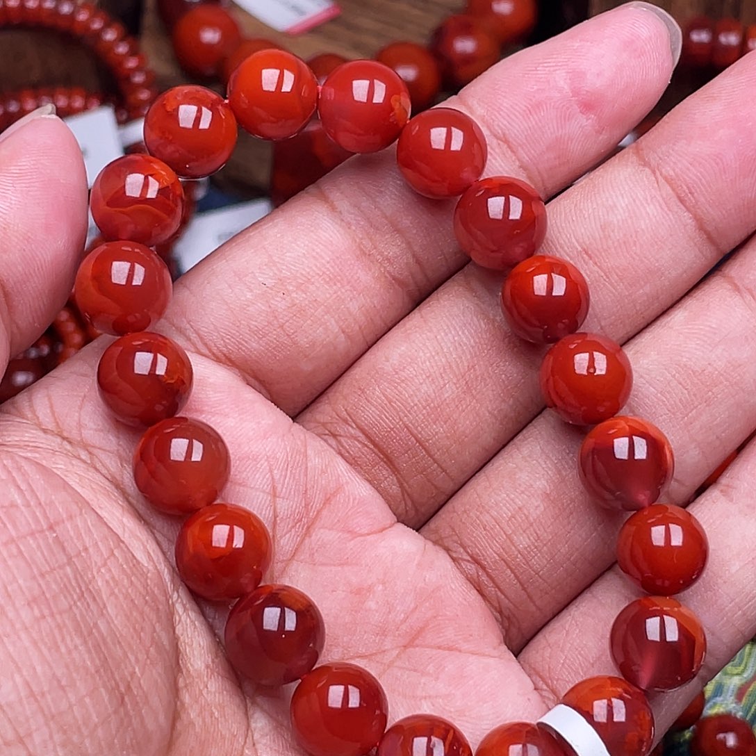 南红玛瑙未镶嵌手链南红瓦西卡10