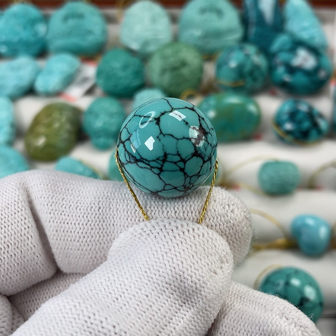 绿松石未镶嵌挂件尺寸19.6