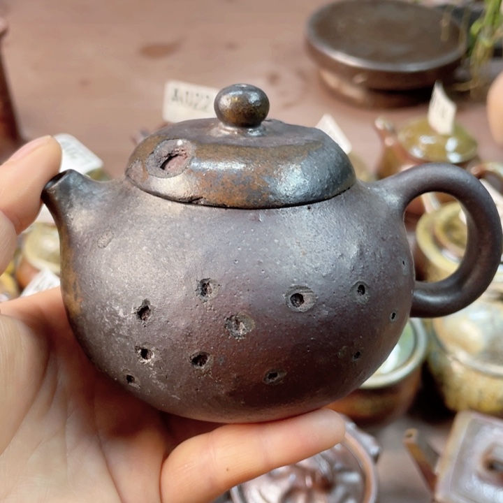 紫砂茶壶纯自然高温无釉裸柴烧