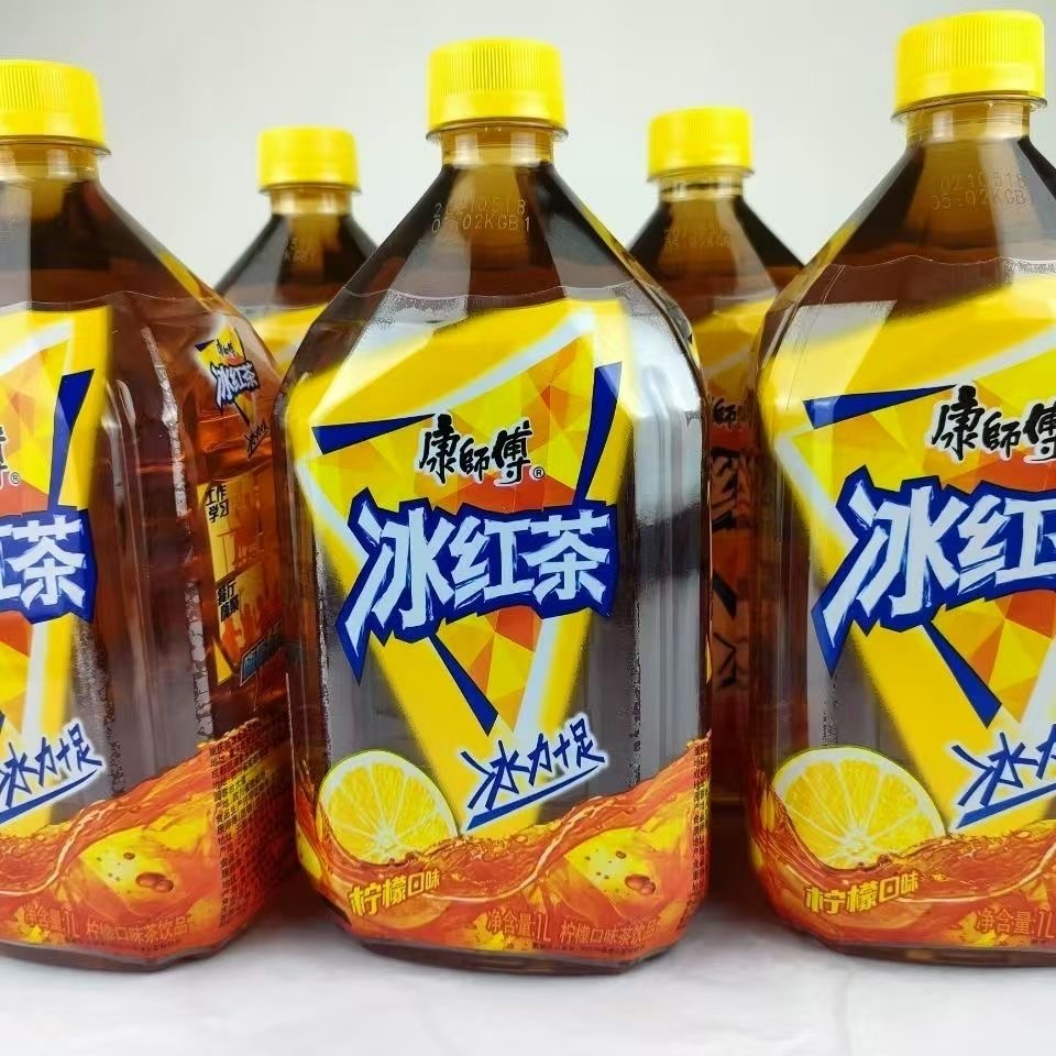 康师傅冰红茶1000ml*8大瓶装柠檬口味解渴爽口500ml*12瓶批发清仓