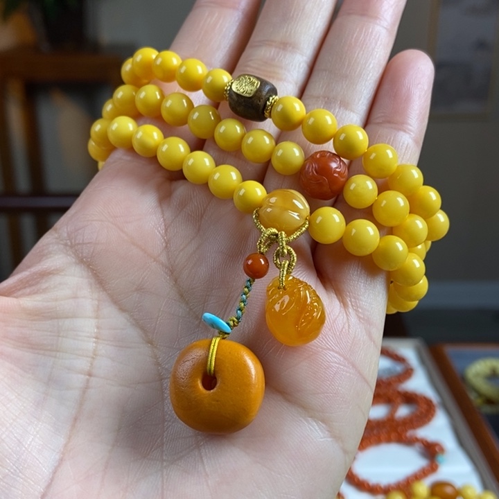 琥珀手链未镶嵌蜜蜡手串7