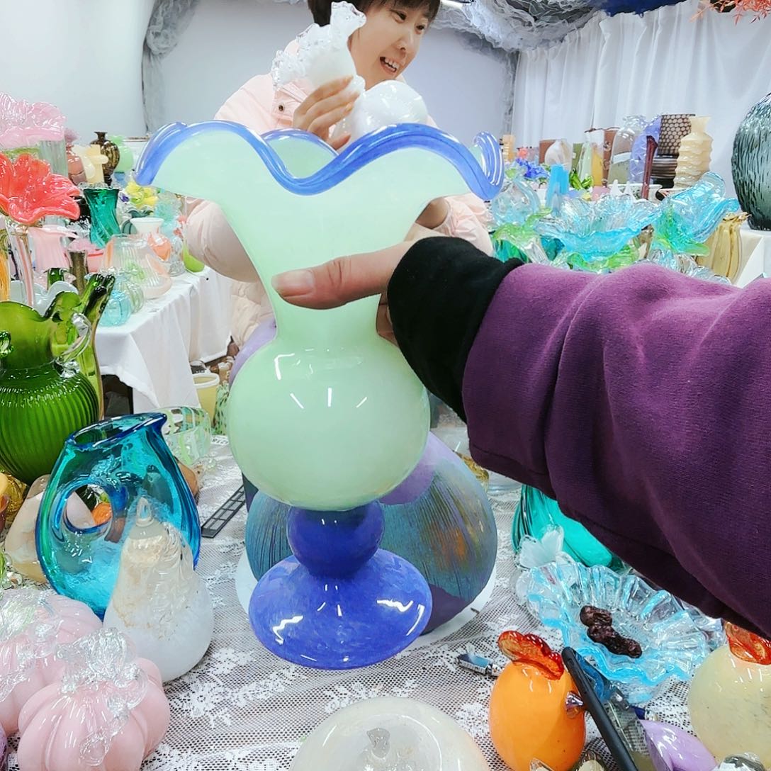 丑***儿琉璃花瓶花器艺术品