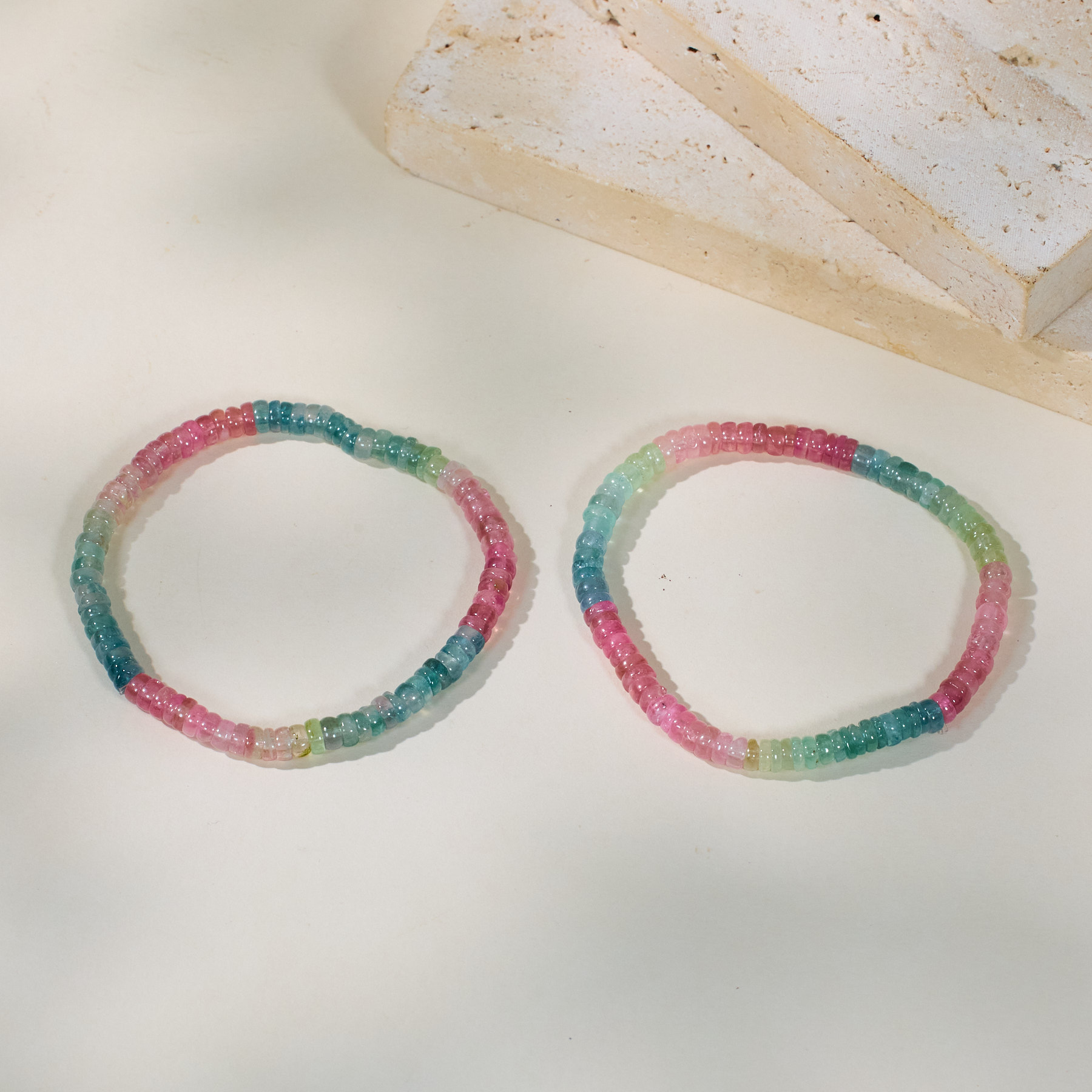 【歪歪】碧玺马卡龙碟珠手串（卡4）（多样性发一）XB-N2642