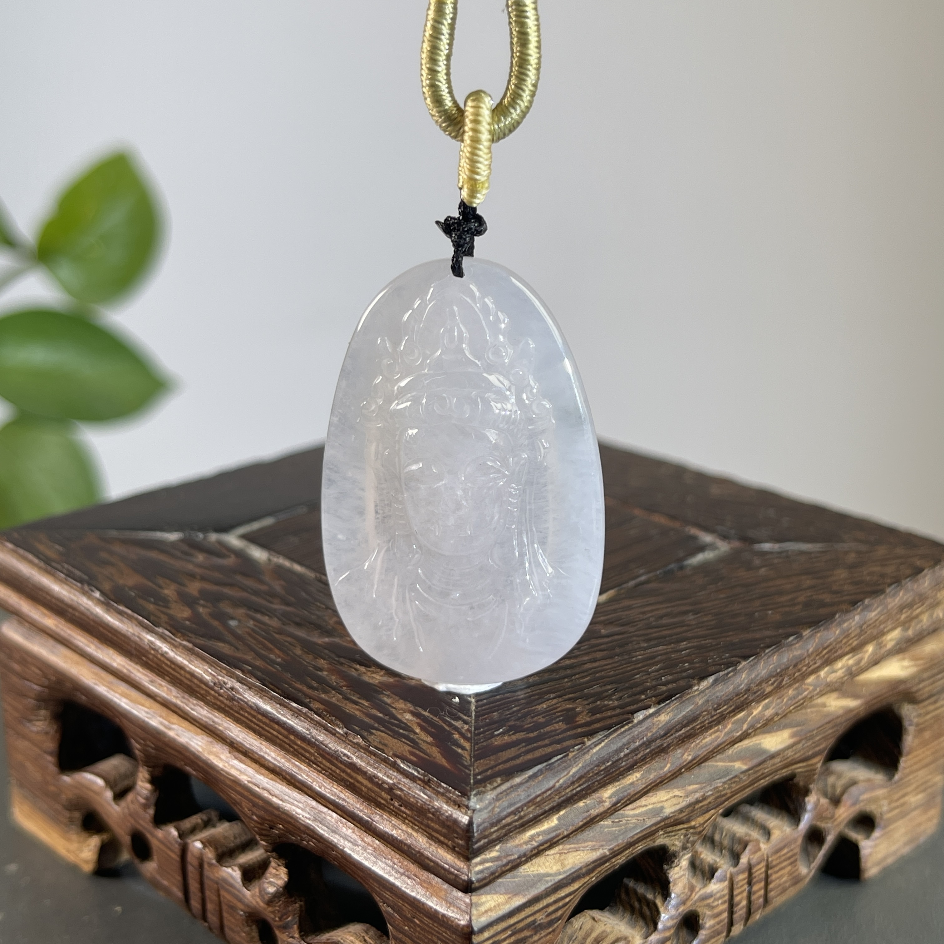 JSB23-20   天然缅甸翡翠A货 观音首