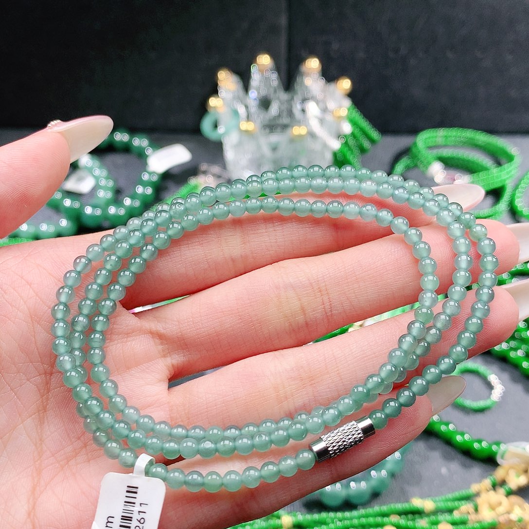 翡翠未镶嵌手链项链