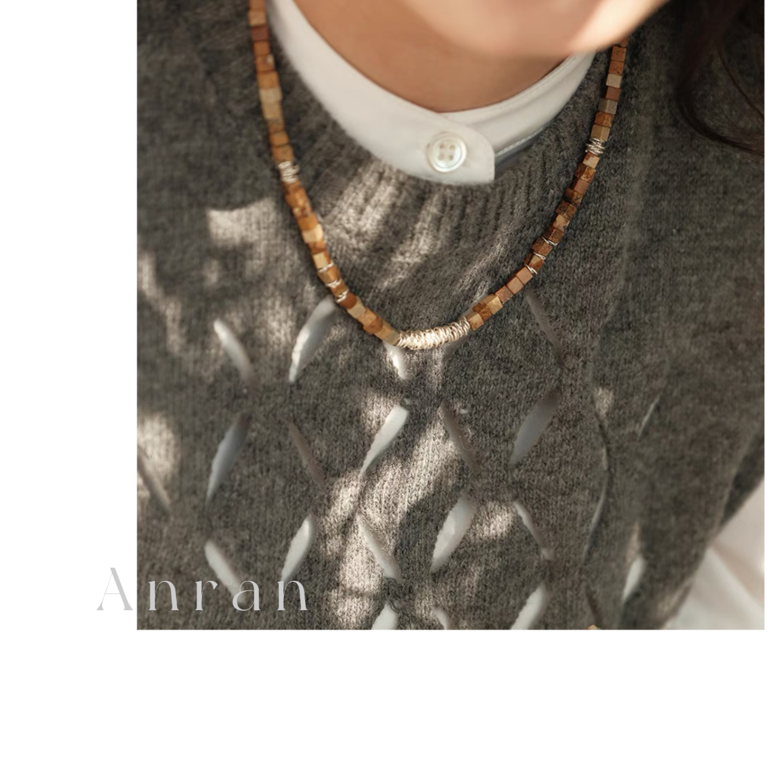 铜合金项链 【安然】主播自留美拉德港式巴洛克串珠项链008气质