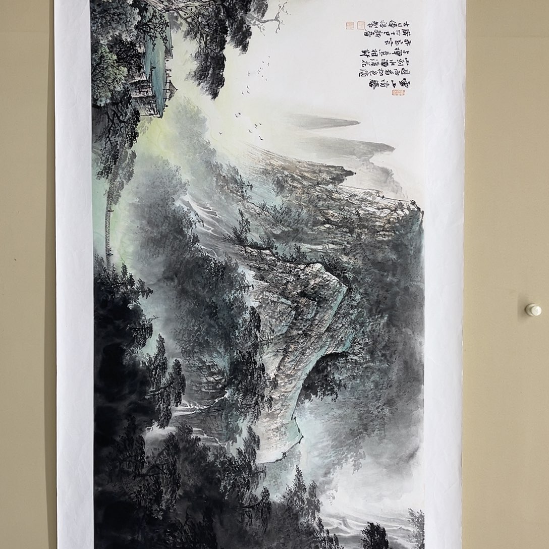 用***5国画黎俸禄140/70水墨山水