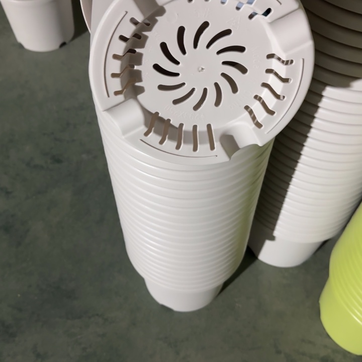 四季5号10个灰白色口径29高25花盆