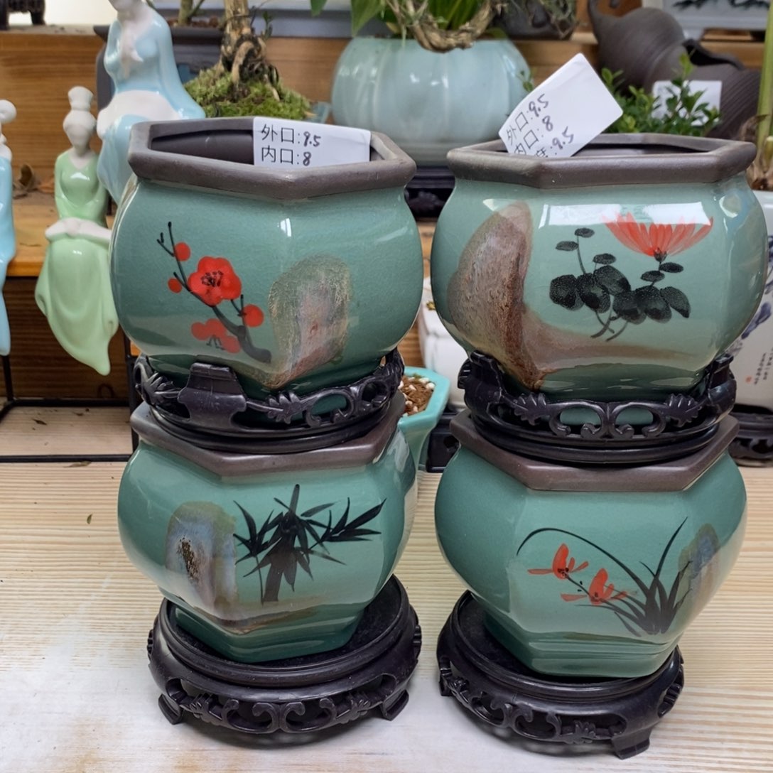 紫砂陶瓷艺术花盆花盆