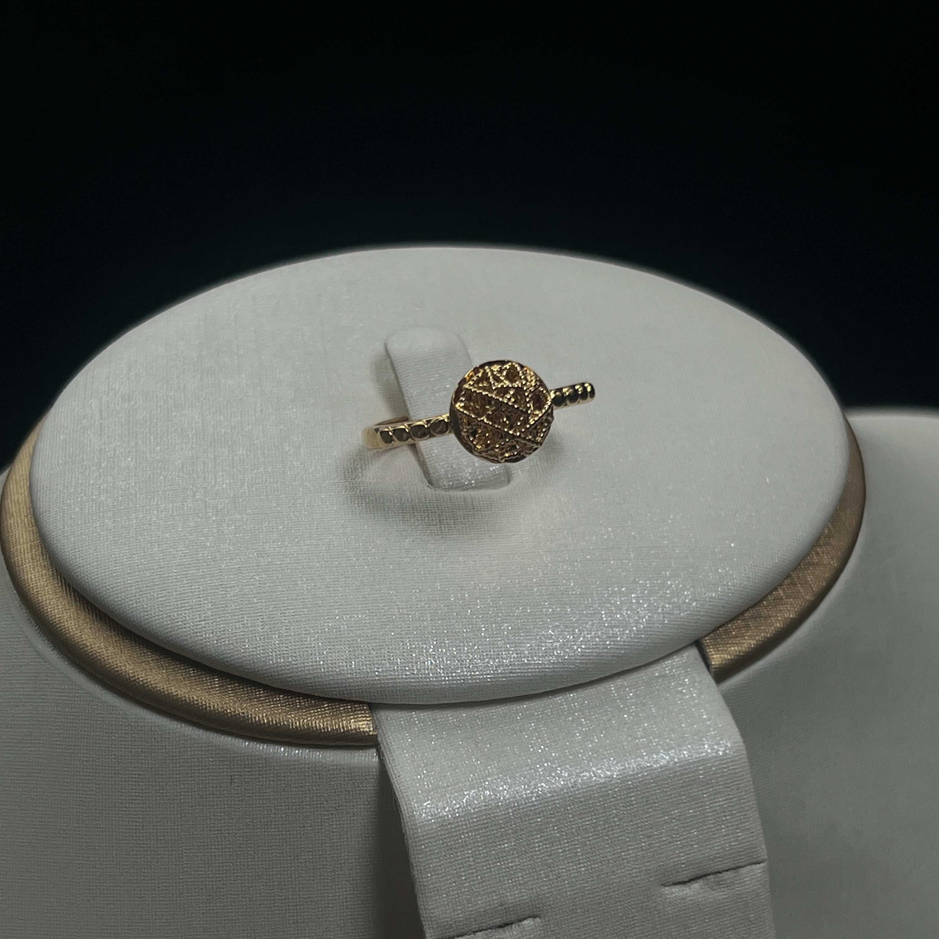 钛钢戒指 D&K精致钛钢戒指可调节饰品首饰时尚指环轻奢金色小方糖