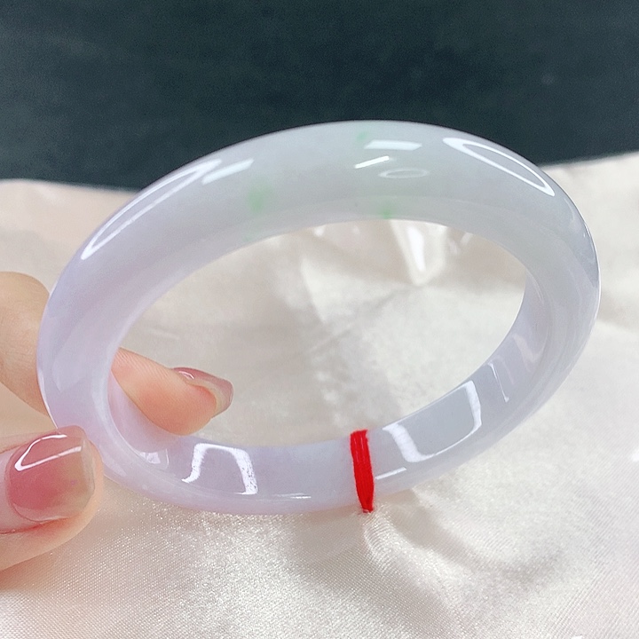 翡翠未镶嵌手镯圈57，04181