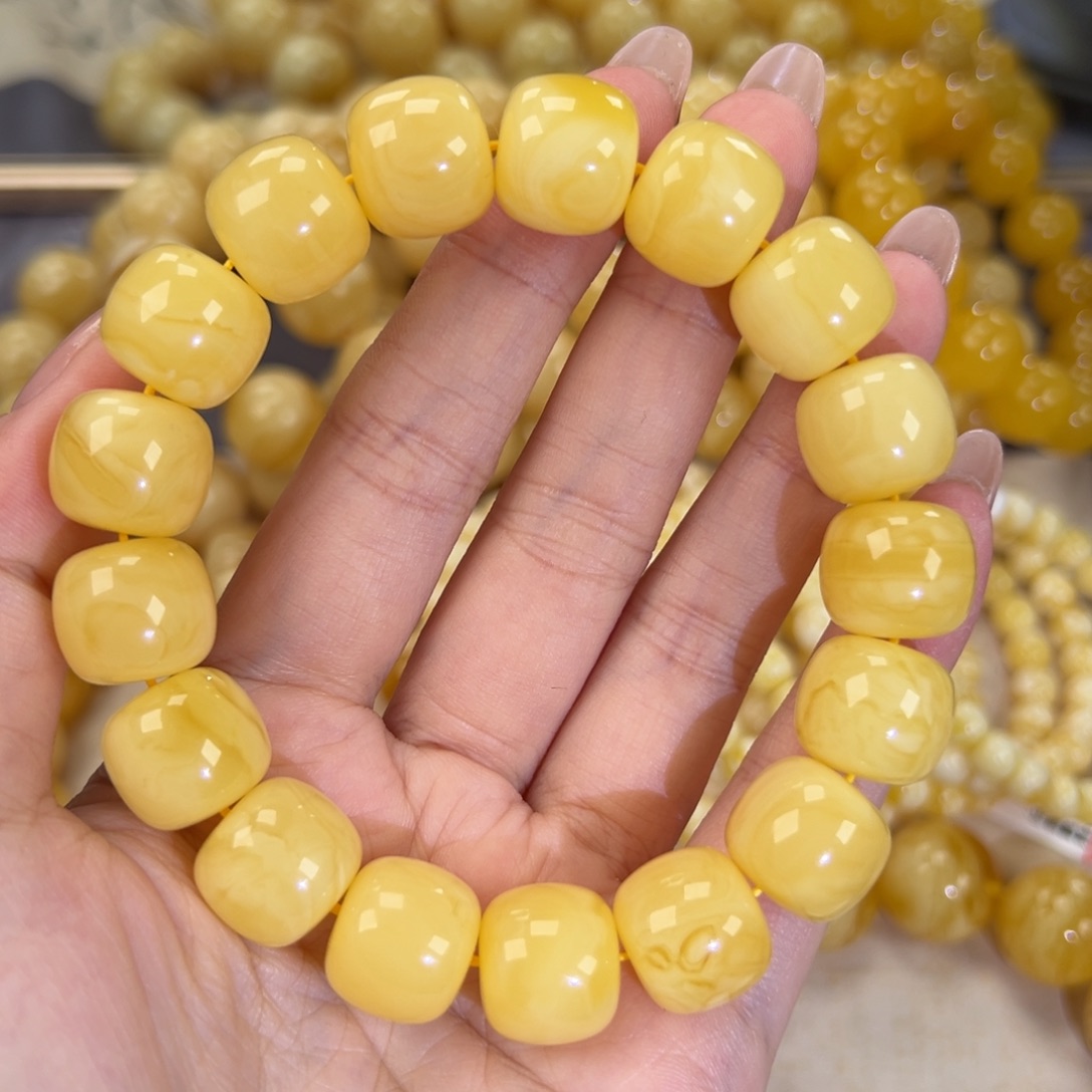 手链琥珀未镶嵌33浓蜡