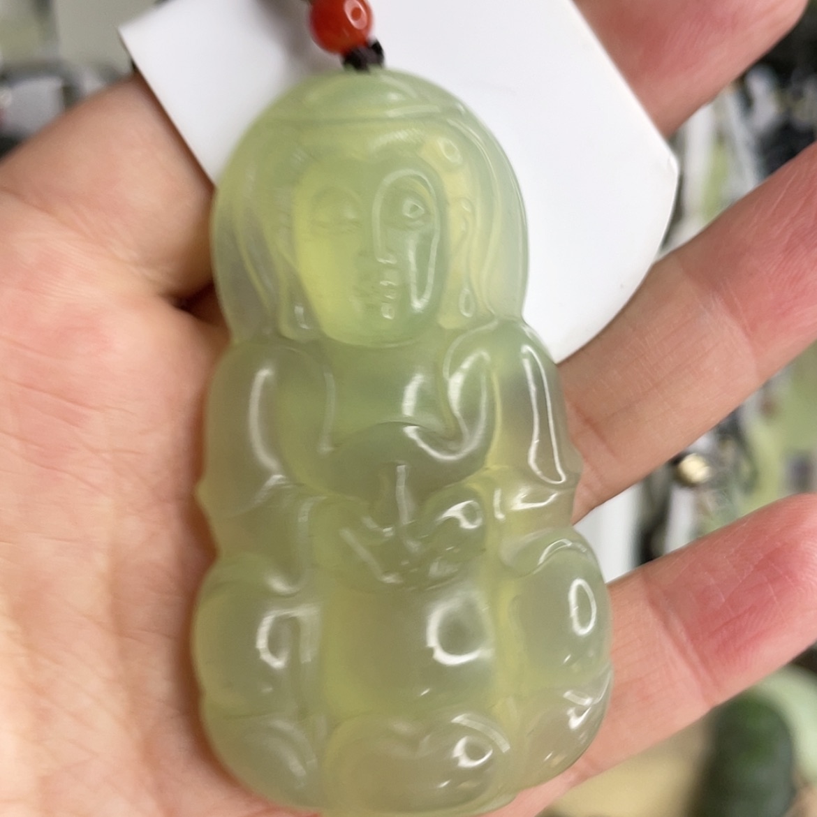 【闪购商品】岫玉颈饰未镶嵌空**空观音