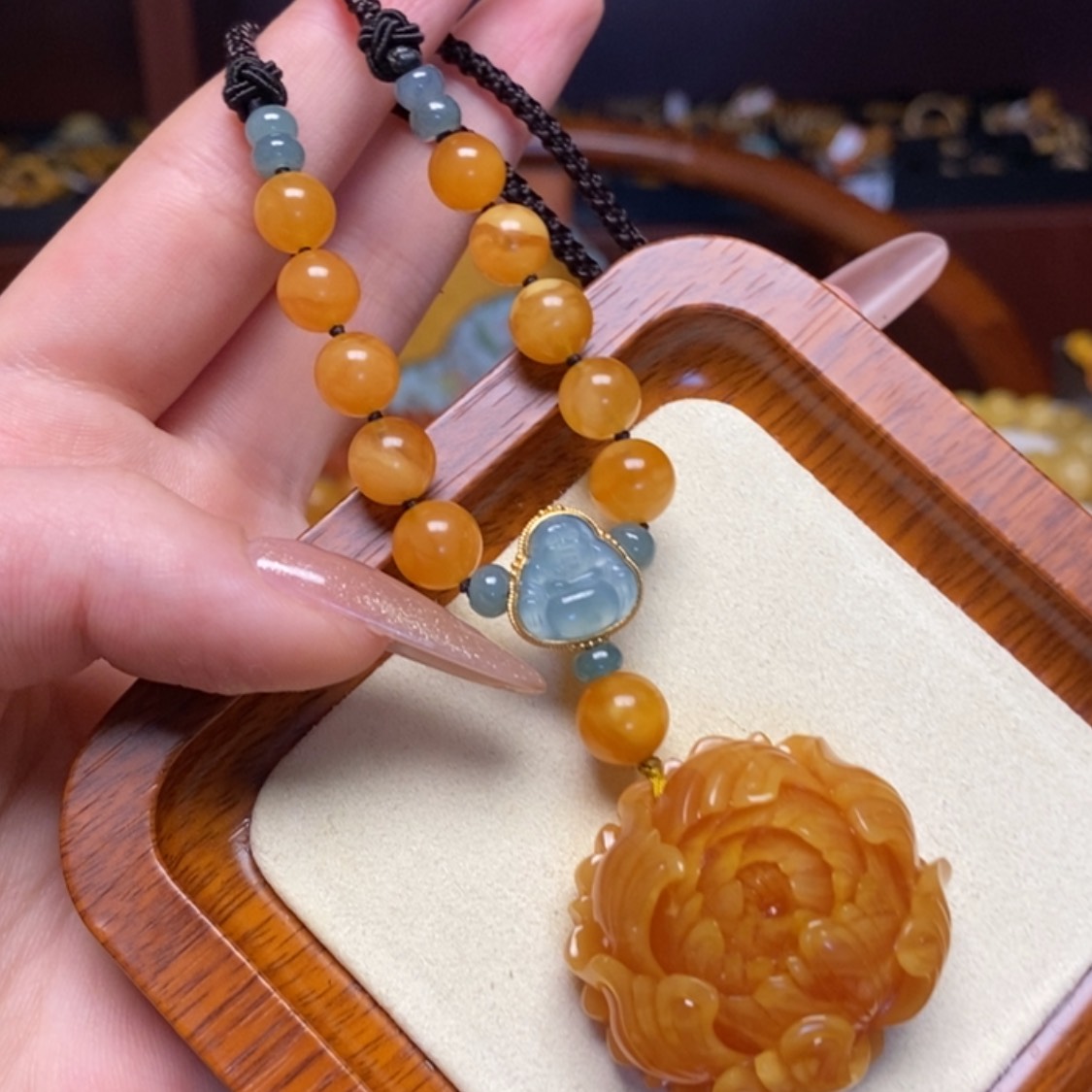 【闪购商品】蜜蜡颈饰未镶嵌项链