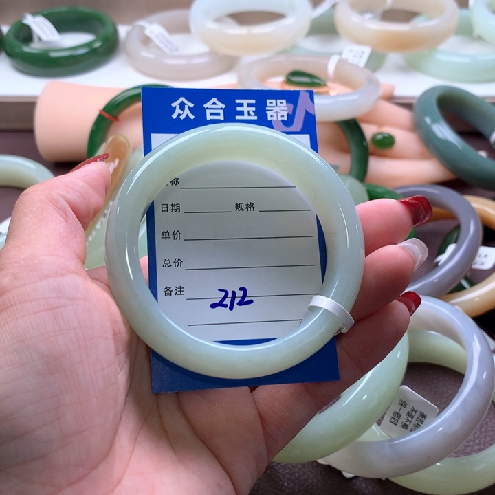 和田玉手镯55未镶嵌