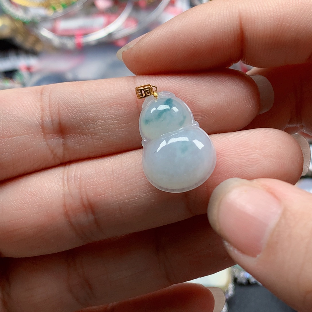 翡翠18K金镶嵌戒指，