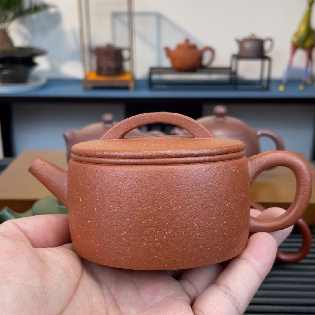 茶壶紫砂红降坡汉瓦170cc