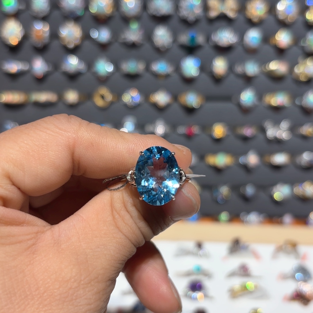 欧泊戒指银S925镶嵌戒指