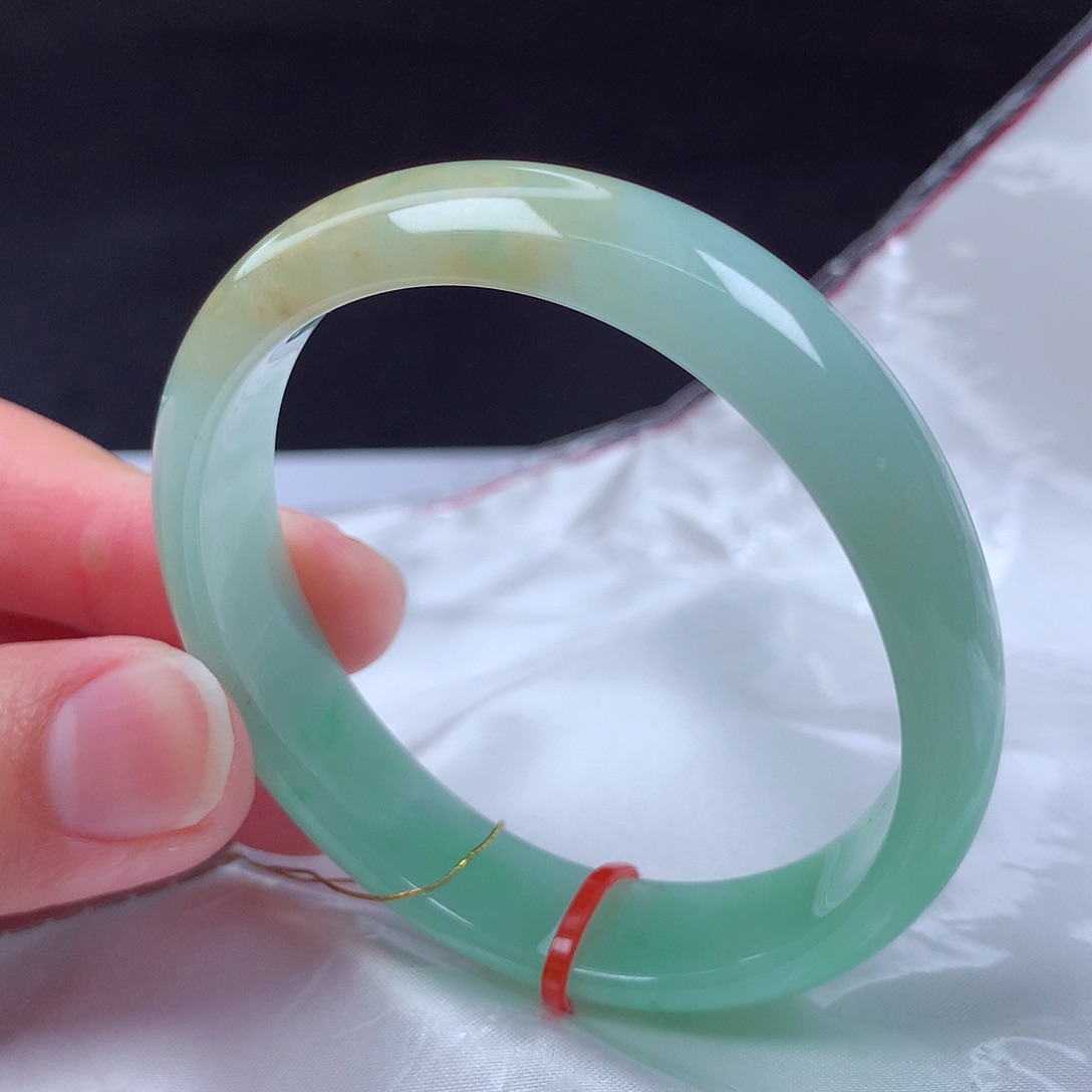 翡翠未镶嵌手镯53贵妃900303