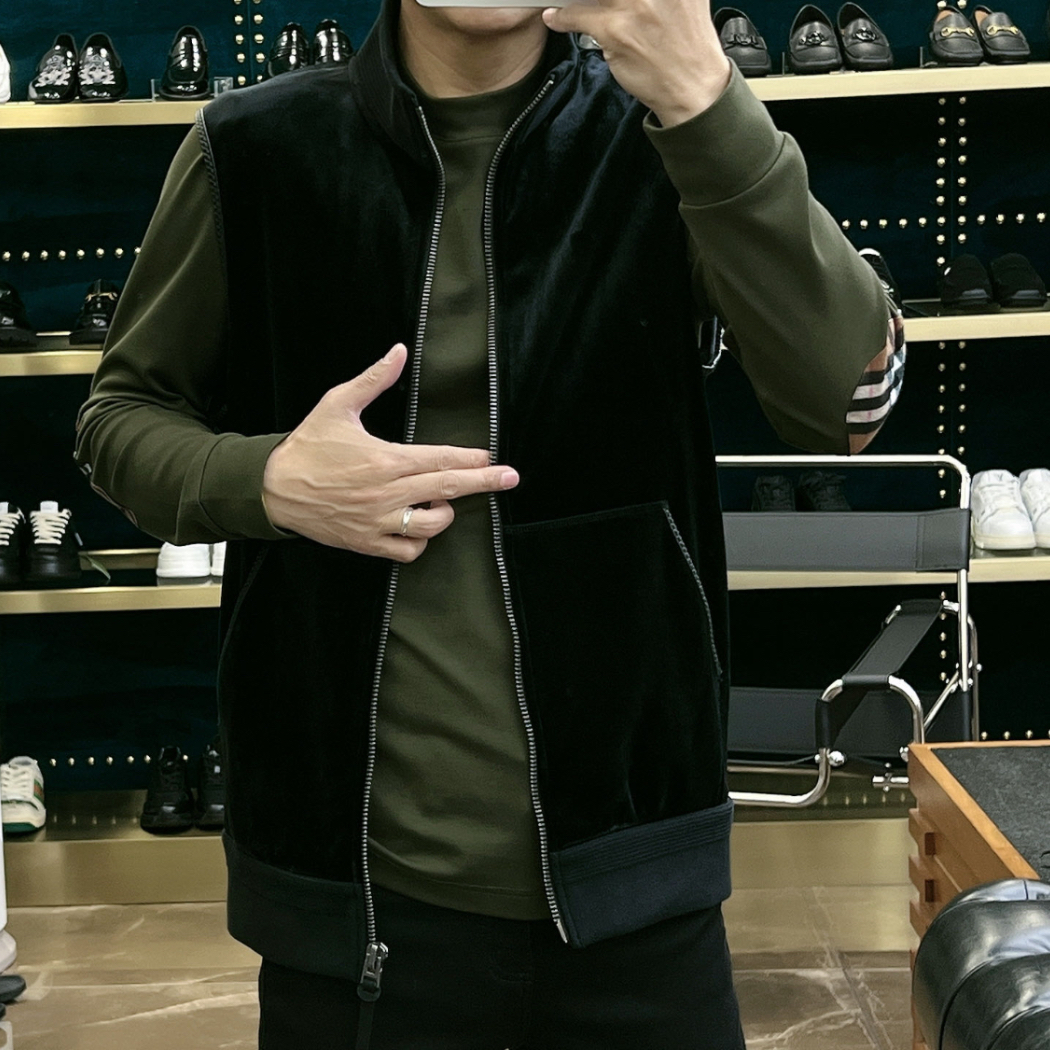 00118男士新款丝绒马甲