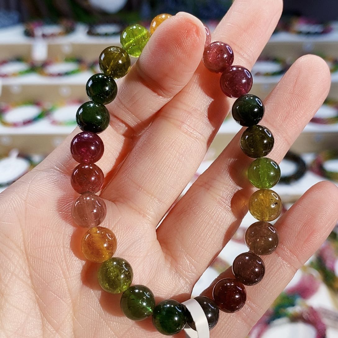 碧玺手链未镶嵌G2148素圈颜色微差