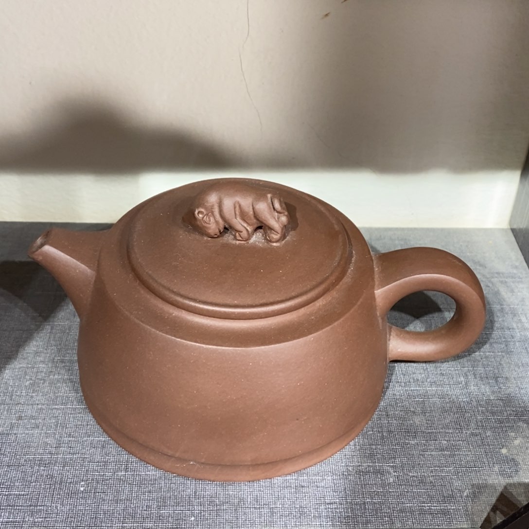 紫砂茶壶白11 牛气冲天 底槽清