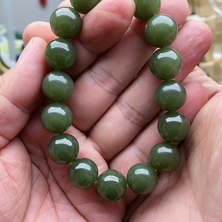 【闪购商品】未镶嵌手链和田玉14青黄口16颗