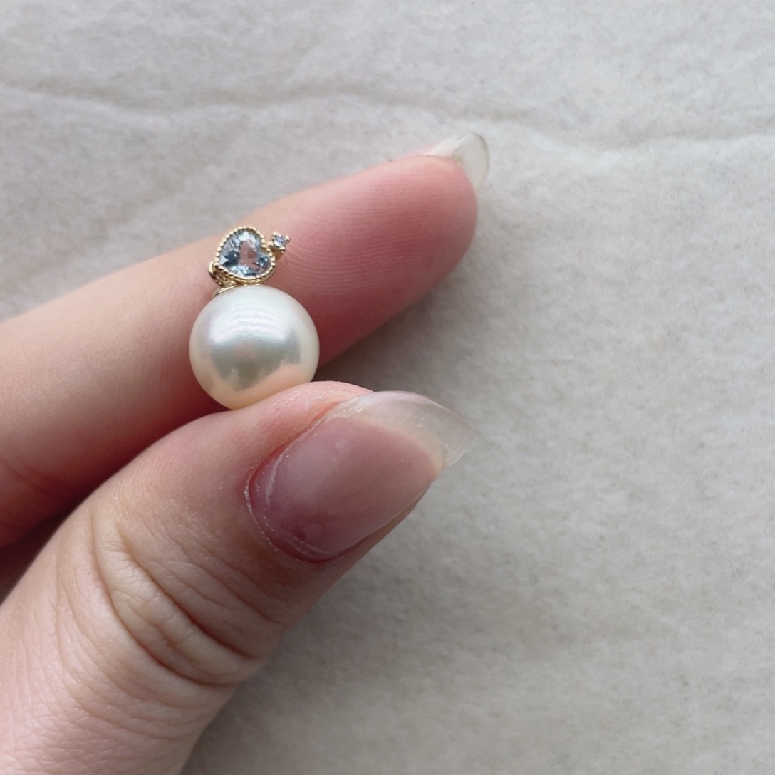 海水珍珠颈饰18K金镶嵌A50