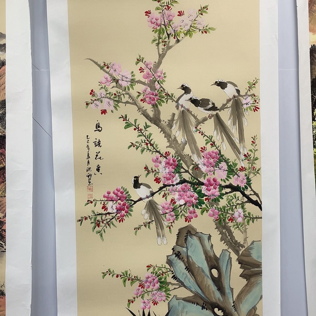 国画国画作品小姐姐放漏中