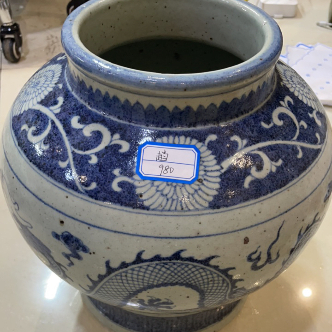 青花大龙罐子全品