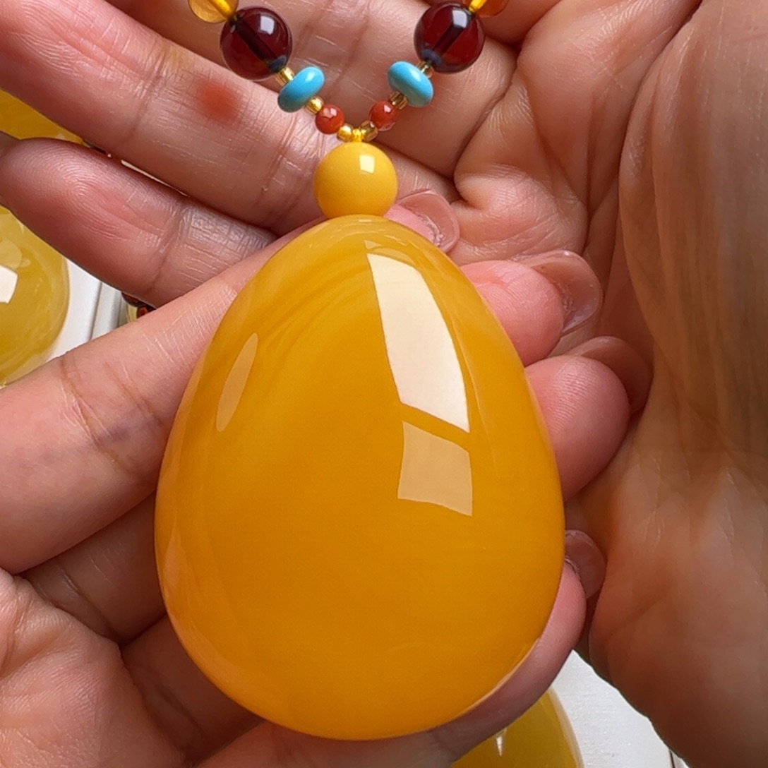 蜜蜡毛衣链未镶嵌无优化