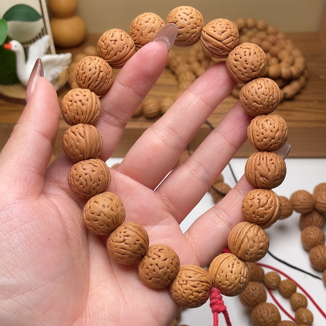 糖***爸16野生灯笼桃核手持