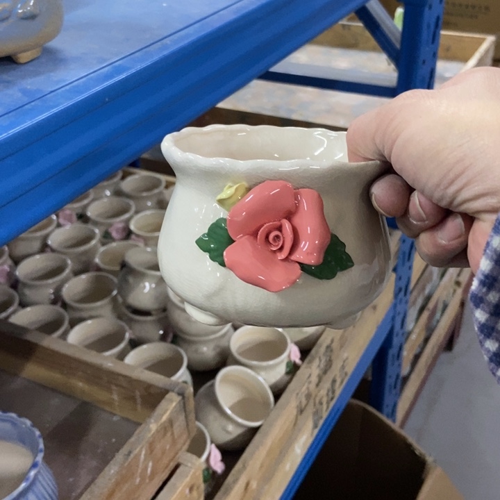 陶瓷花盆单场满9.9发10.5*8