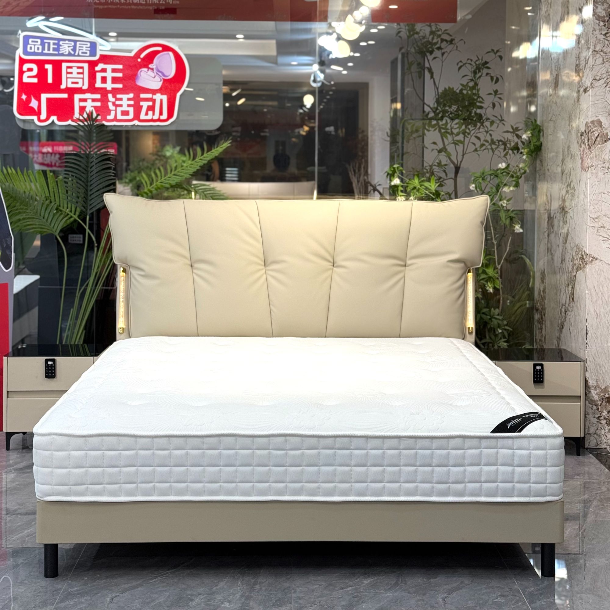 【万家灯火】高端奢华主卧大床软靠包床实木免洗大床#201