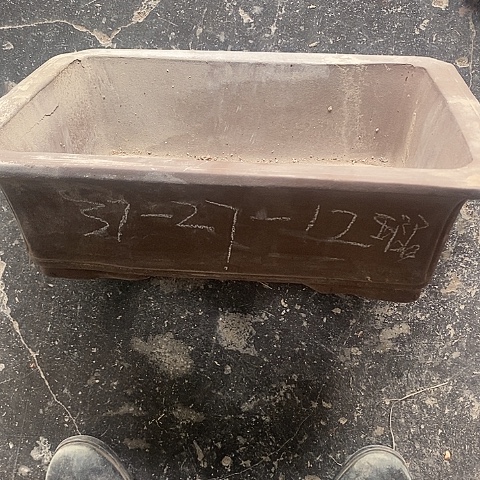 紫砂中国宜兴紫砂花盆，