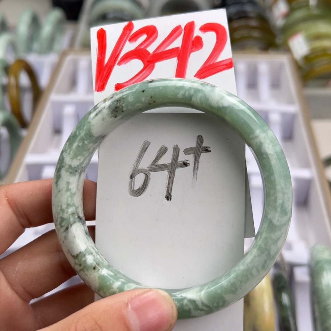 岫玉手镯未镶嵌天然岫玉微瑕