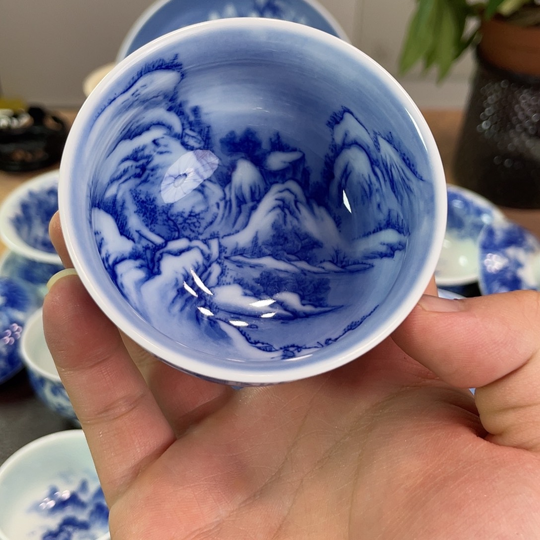 椰***树纯手工手绘重工雪景