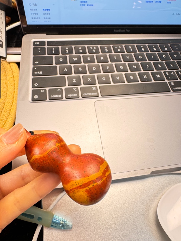 非金属陶瓷吊坠 泗水泗滨砭石独葫芦吊坠红砭石