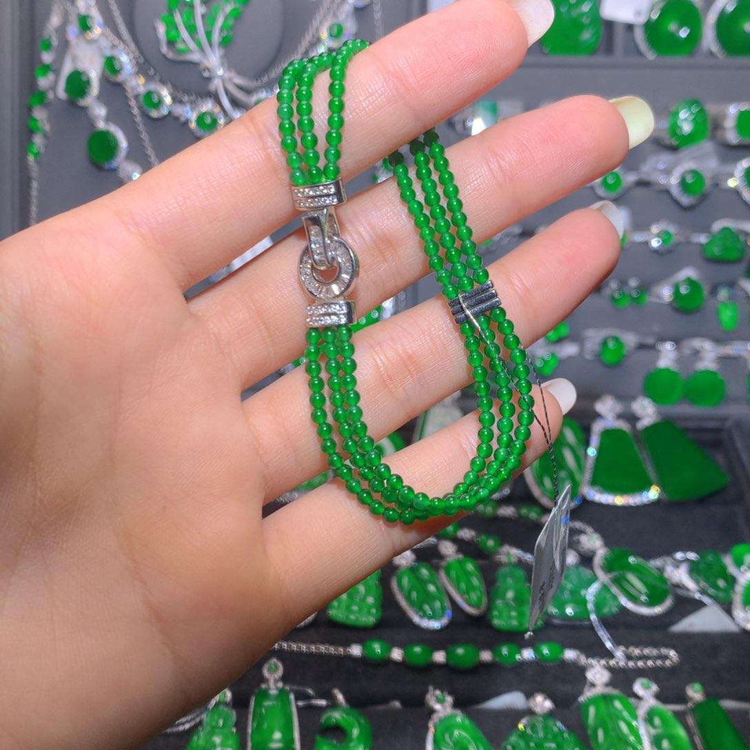 未镶嵌手链翡翠米珠