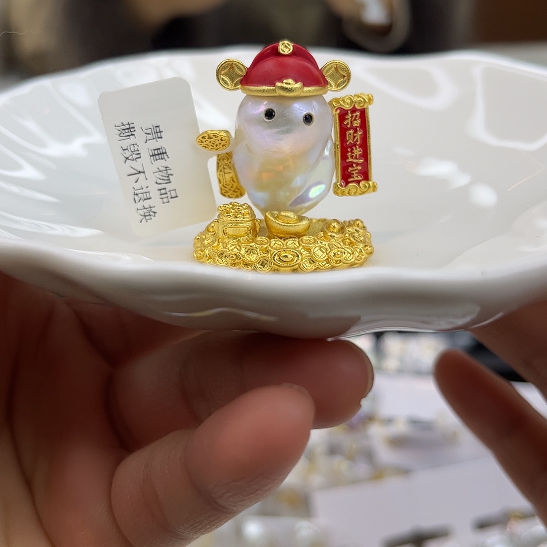 合金淡水珍珠耳饰